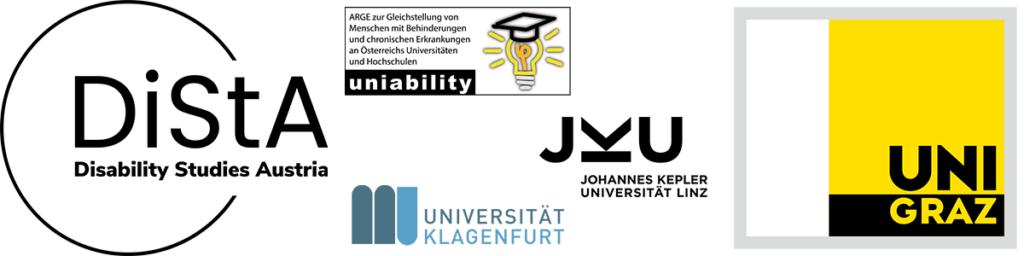 Logos: DiStA, Uniability, JKU, AAU, Uni Graz